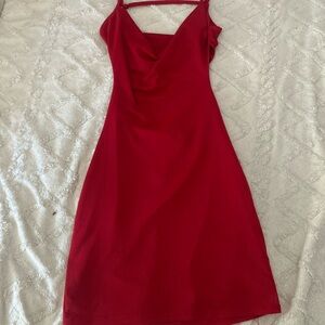 Elegant Red Sleeveless Dress